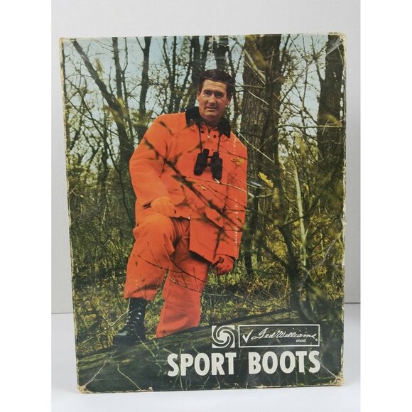 Boston Red Sox Ted Williams Sears Leather Combat Boots Size 7.5 B Rare with Box! - Picture 4 of 12